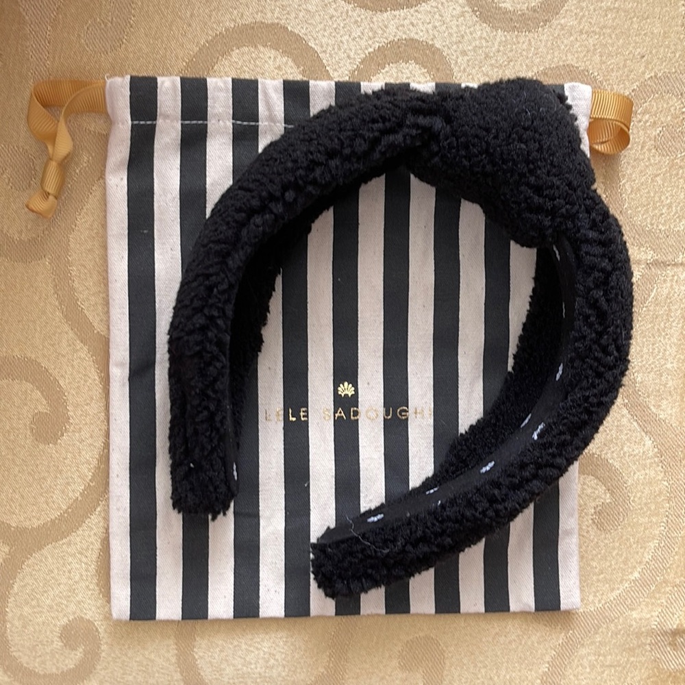 Lele Sadoughi Black Sherpa Headband